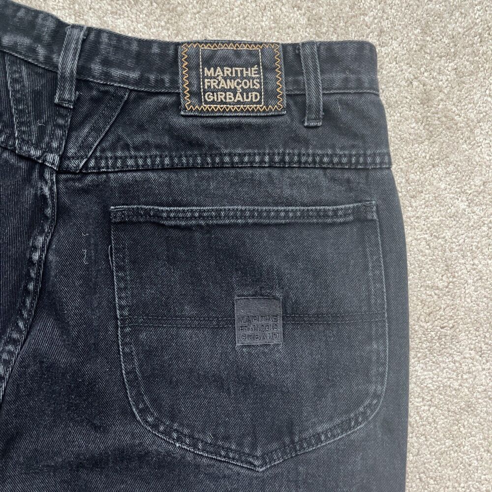 Marithe Francois Girbaud Jean Shorts Mens 38 Vtg Y2K Black Denim Jorts Baggy